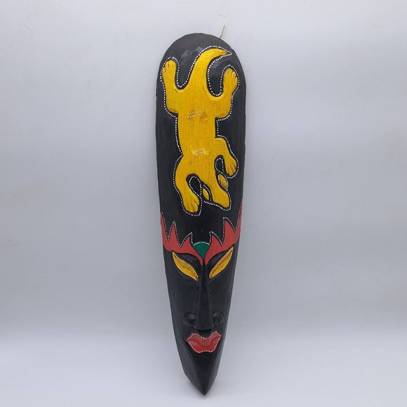 Black Indonesian Wall Mask - Picture 1 of 11